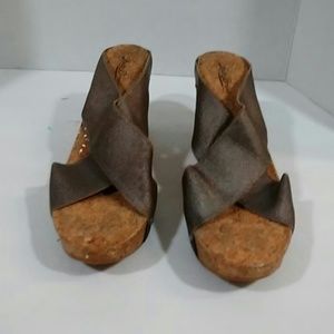 Lucky Brand women's grey wedge heel